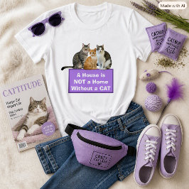 Camisa Personalizada Happy Home / Amante de Gatos