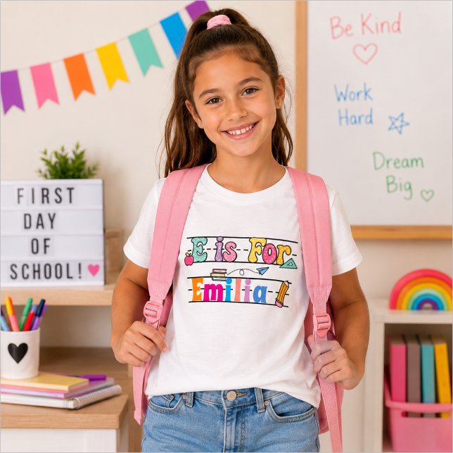 Camisa personalizada infantil para volta às aulas (Criador carregado)