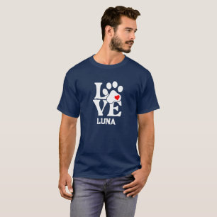 Camisa Personalizada Luna Puppy Love em Azul Marin