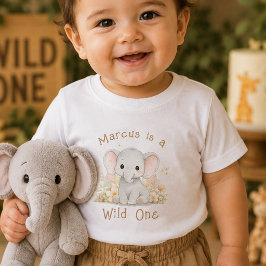 Camisa Personalizada Nome Selvagem Um 1º Aniversár