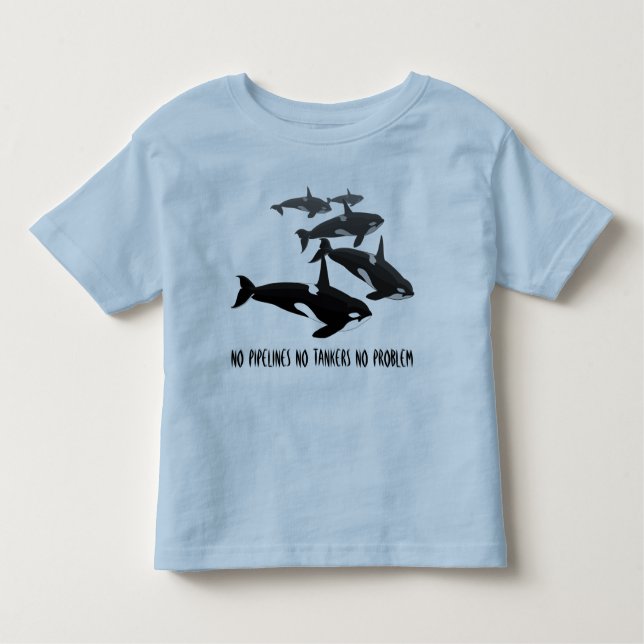 Camisa personalizada t-shirt da orca do bebê da (Frente)