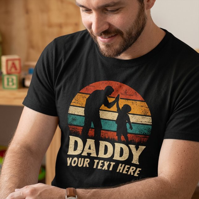 Camisa Personalizada Vintage Retro Papai High Five (Criador carregado)