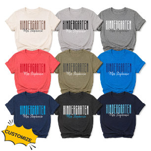 Camisa Personalizável para Professores de Jardim d
