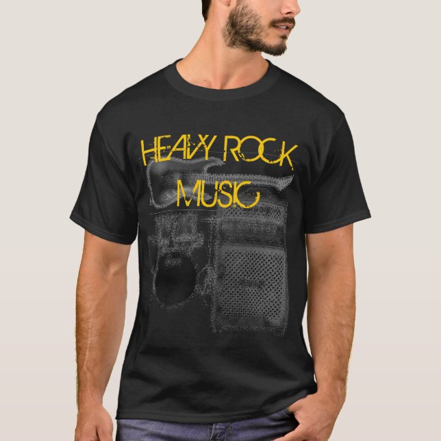 Camisa pesada da música rock T (Frente)