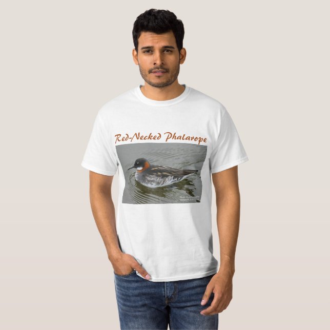 Camisa Phalarope de pescoço vermelho por RoseWrite (Frente Completa)