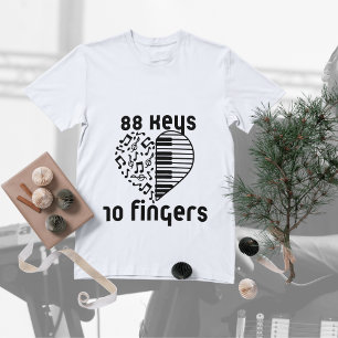 Camisa Piano "88 Keys 10 Fingers" - Músico e Pian
