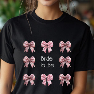 Camisa Pink Bow Bride To Be Coquette