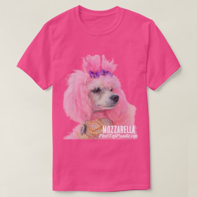 Camisa Pink Poodle, camisa do poodle (Frente do Design)