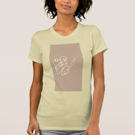 camisa pintada com flores