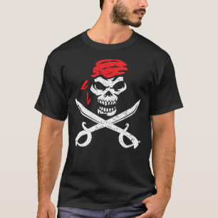 Camisa Pirata Com Crossbones E Patamares Oculares