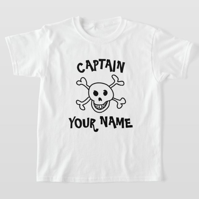 Camisa pirata personalizada do capitão de barco pa (Postura )