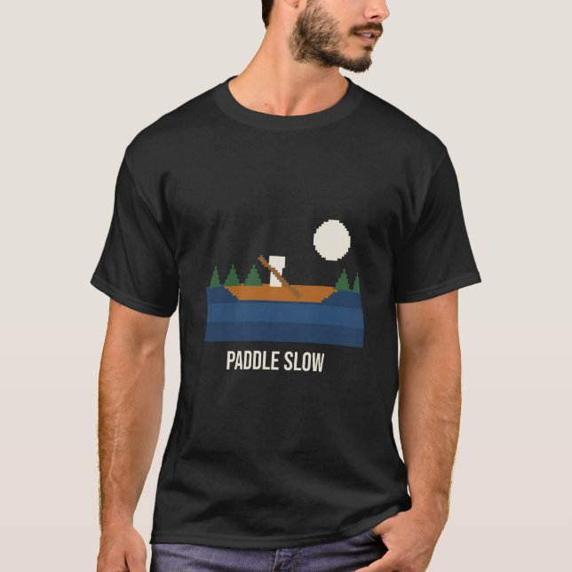 Camisa Pixel de Canoa ao Luar Devagar no Lago (Frente)