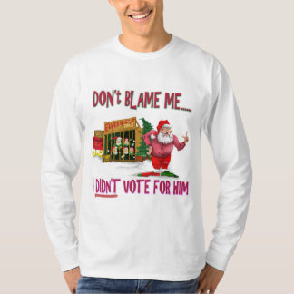 Camisa Política Engraçada com Papais noeis vendend