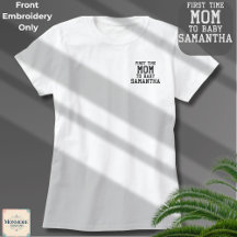 Camisa Personalizada Bordada Nova Mamãe
