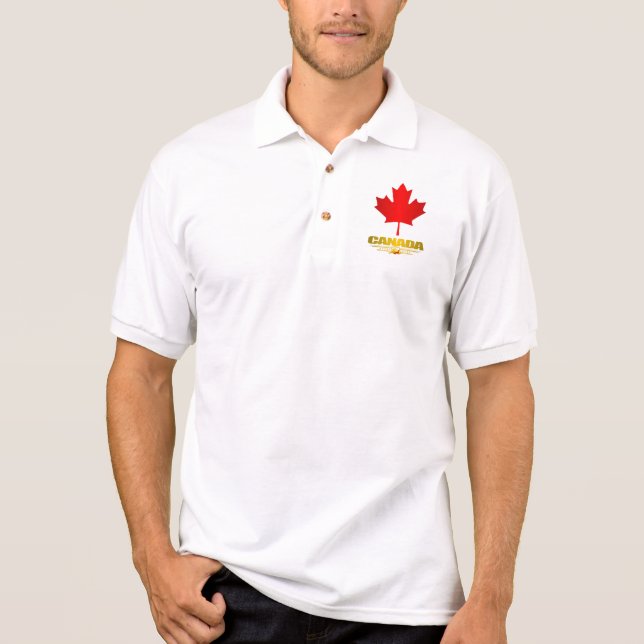 Camisa Polo Canadá Maple Leaf Roupa (Frente)