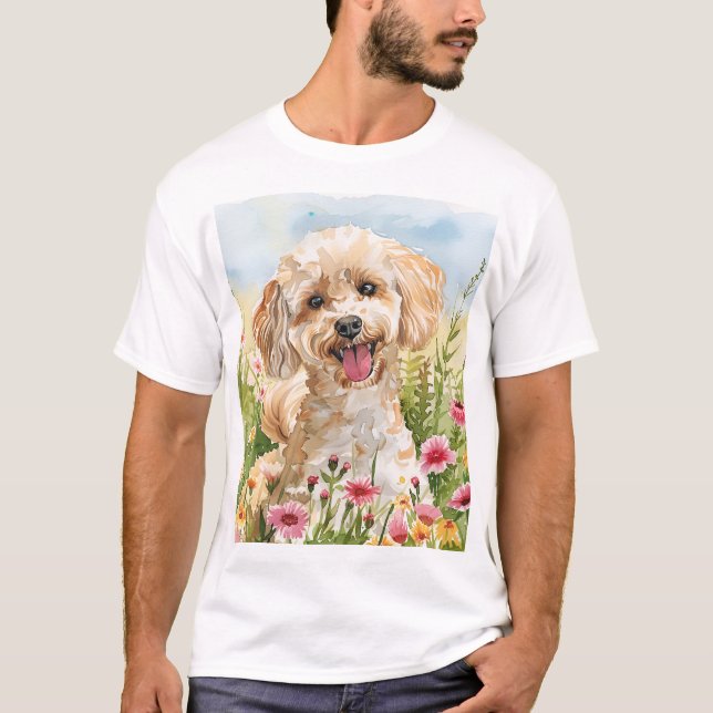 Camisa Poodle Dad – Aquarela (Frente)