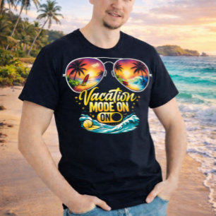 Camisa Pôr do Sol no Oceano Modo Férias