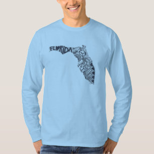 Camisa por muito tempo Sleeved do Florida dos
