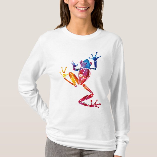 Camisa por muito tempo Sleeved do sapo de árvore (Frente)