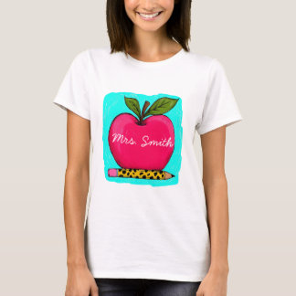 Camisa Preppy Rosa Maçã Nome Professor
