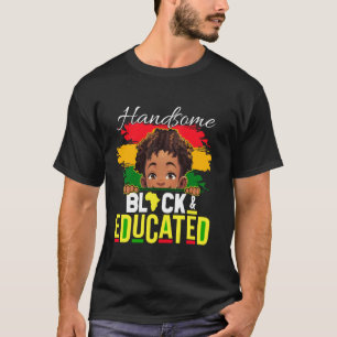 Camisa preta bonita e educada da história negra pa