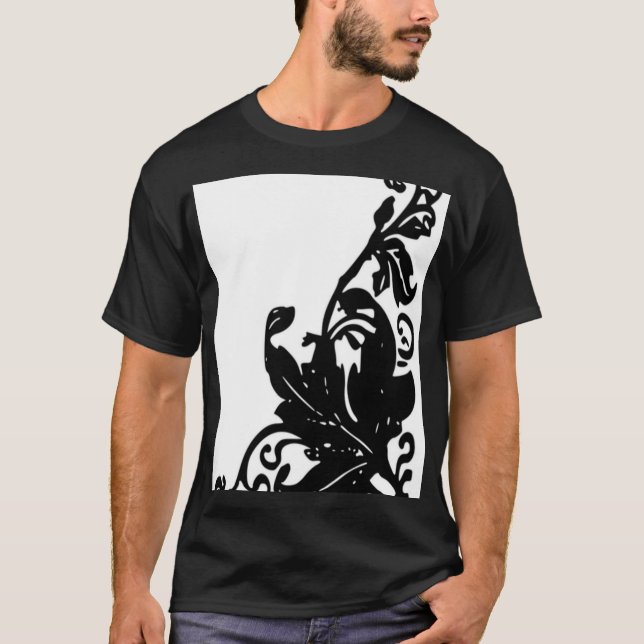 Camisa preta colorida (Frente)