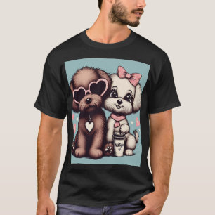 camisa preta com estampa cachorro