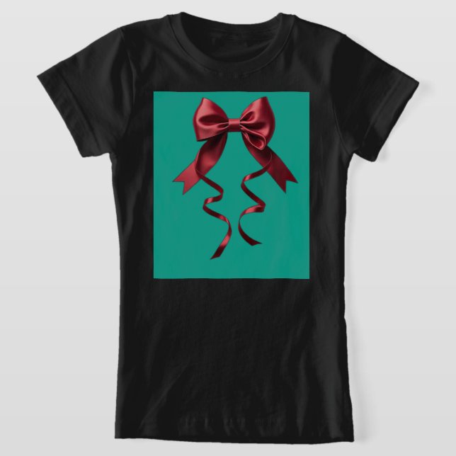 Camisa preta com laço verde (Postura )