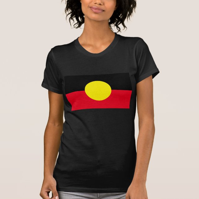 Camisa preta da bandeira aborígena (Frente)