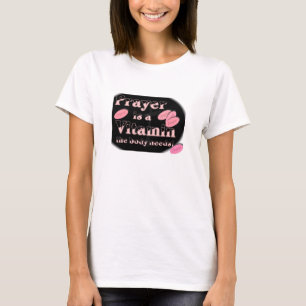 Camisa (preta) da oração da vitamina