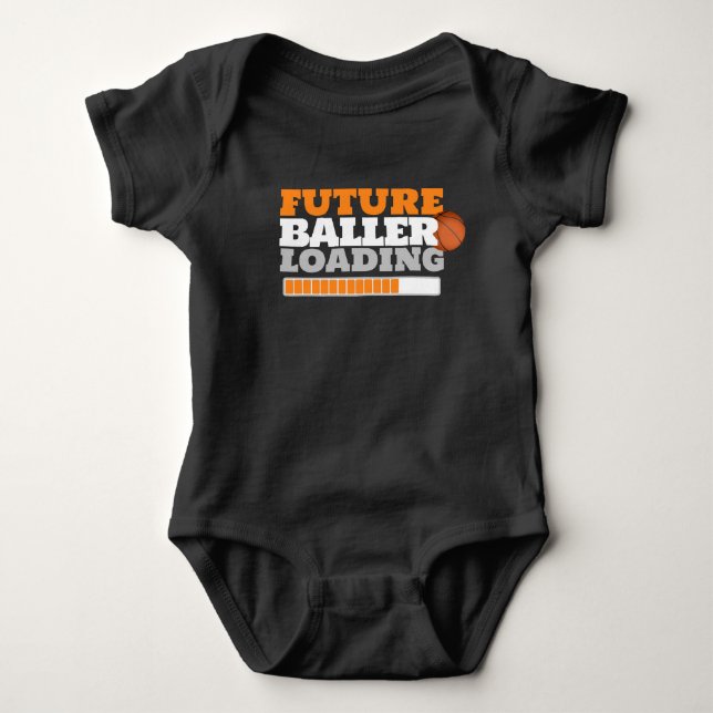 Camisa preta de basquete Future Baller Loading (Frente)