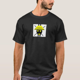 Camisa Preta de Desenho Gráfico Skullnskin