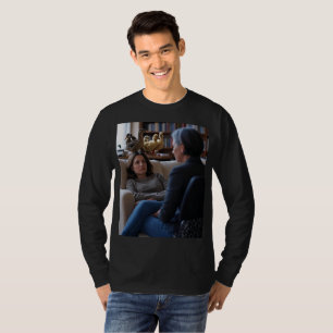 Camisa preta de manga longa para homens Fascinação
