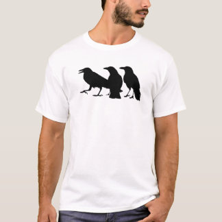 Camisa preta de três corvos T