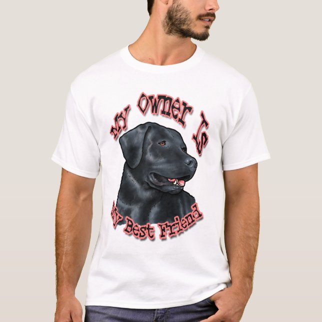 Camisa preta do laboratório do melhor amigo (Frente)