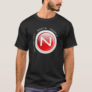 Camisa preta do logotipo das soluções de Nteract