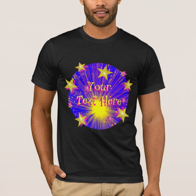 Camisa preta do 'Texto' de pirotecnia (Frente)