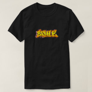 Camisa preta e amarela do estilo (grafite) T
