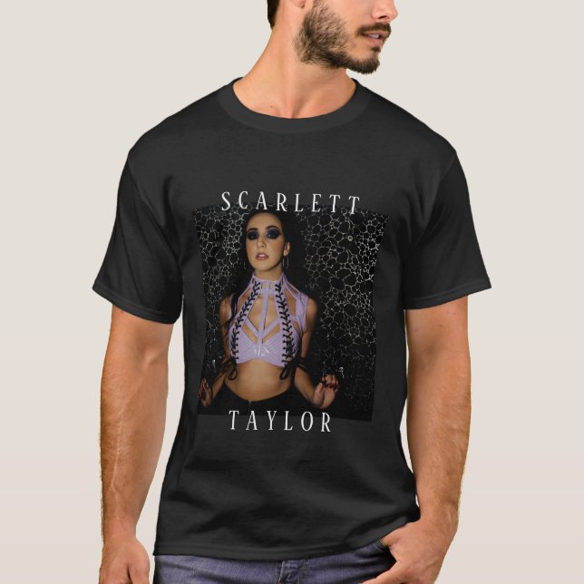 Camisa "Preta e Azul" Scarlett Taylor, de uso masc (Frente)