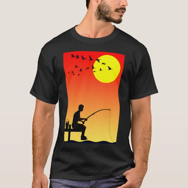 Camisa Preta Fish All Day (Frente)