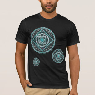 Camisa preta masculina Aquário Mandala