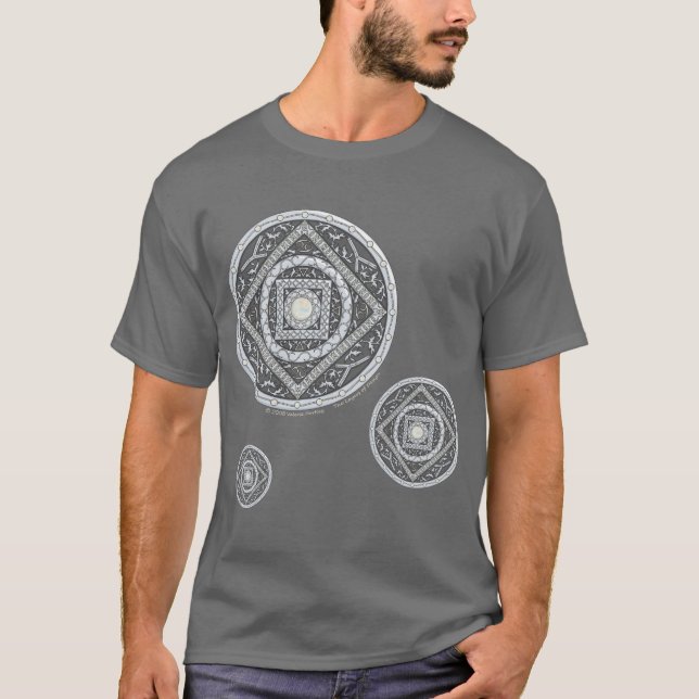 Camisa Preta Masculina Cancer Mandala (Frente)
