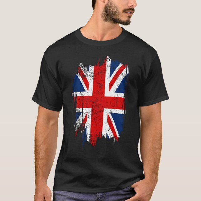 Camisa Preta Masculina com Desenho Desgastado da B (Frente)