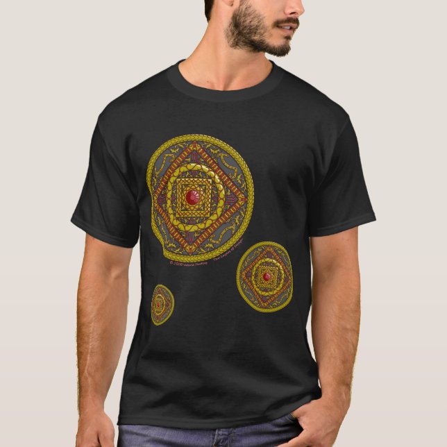 Camisa Preta Masculina Mandala de Escorpião (Frente)