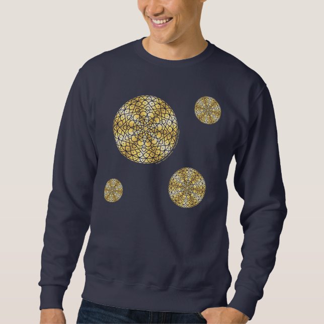 Camisa preta masculina Sol Celestial (Frente)