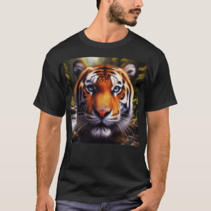 Camisa Preta Masculina Tigre Feroz