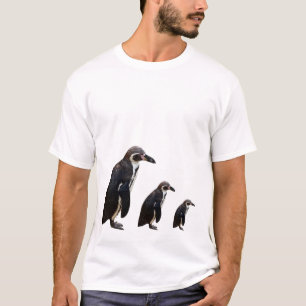 Camisa preto e branco bonito do pinguim T de 3