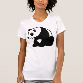 CAMISA PRETO E BRANCO DO URSO DE PANDA T