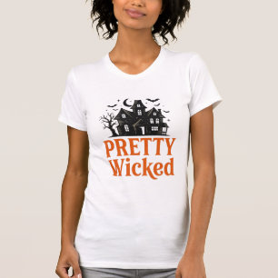 Camisa Pretty Wicked Vintage Halloween Casa Assomb