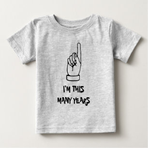 Camisa primeiro aniversario para crianças com um